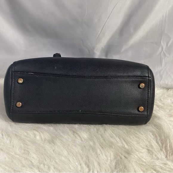 Coach Stanton Carryall Black Leather Satchel Bag 36681 - Picture 8 of 14